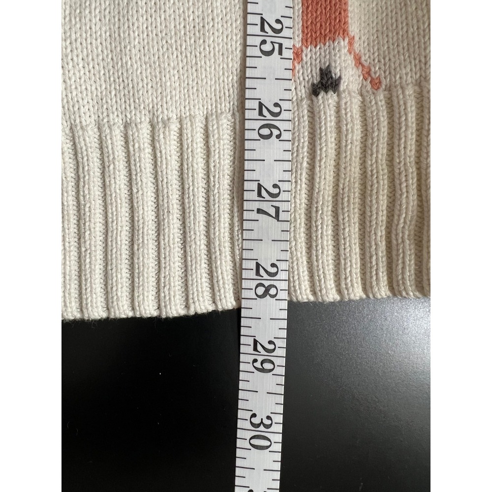 Dockers Mens Argyle Crewneck Sweater Cream White Cotton Knit‎ Medium - Picture 8 of 9